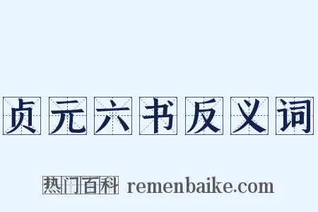 贞元六书反义词是什么意思的图片